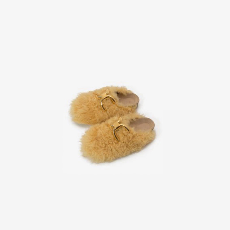 an hour and a shower Samson Slipper - Curly Yellow