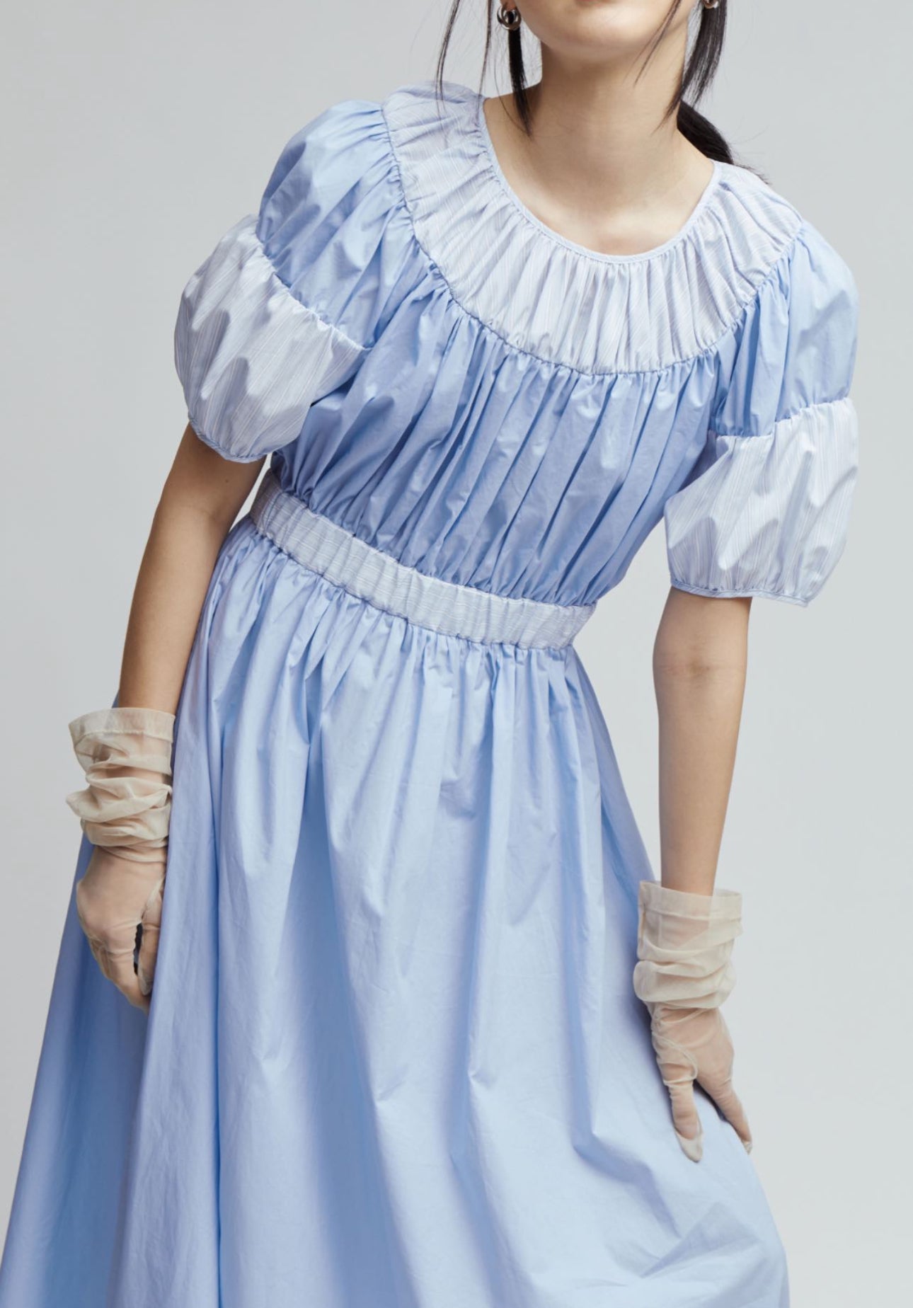 Rentrayage Barnstable Gathered Dress - Blue