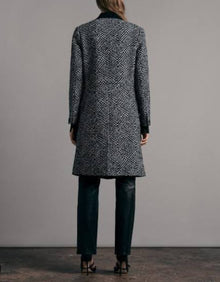 rag & bone Wooster Wool Blend Coat - Black/White