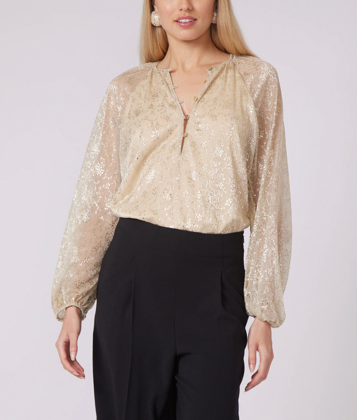 Gilner Farrar Kodi Blouse - Gold Foilage