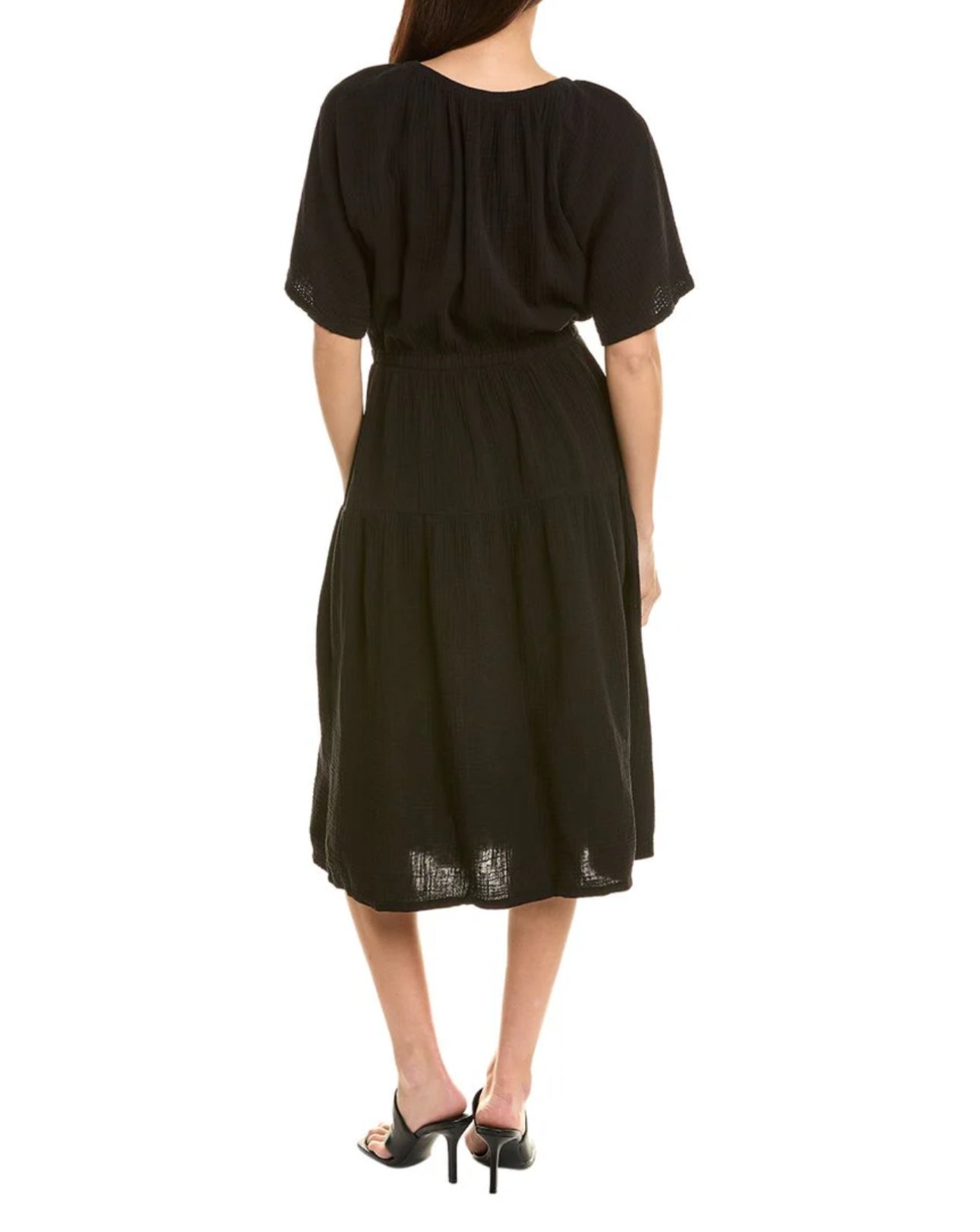 Nation Ltd Soon Tiered Midi Dress - Black