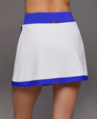 MICHI Rival Tennis Skirt W/ Shorts - White/Royal Blue
