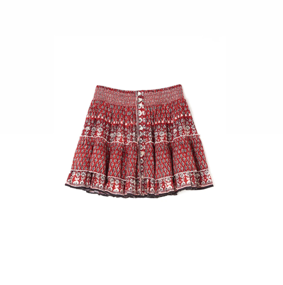 M.A.B.E. Mari Printed Skirt - Red Ochre
