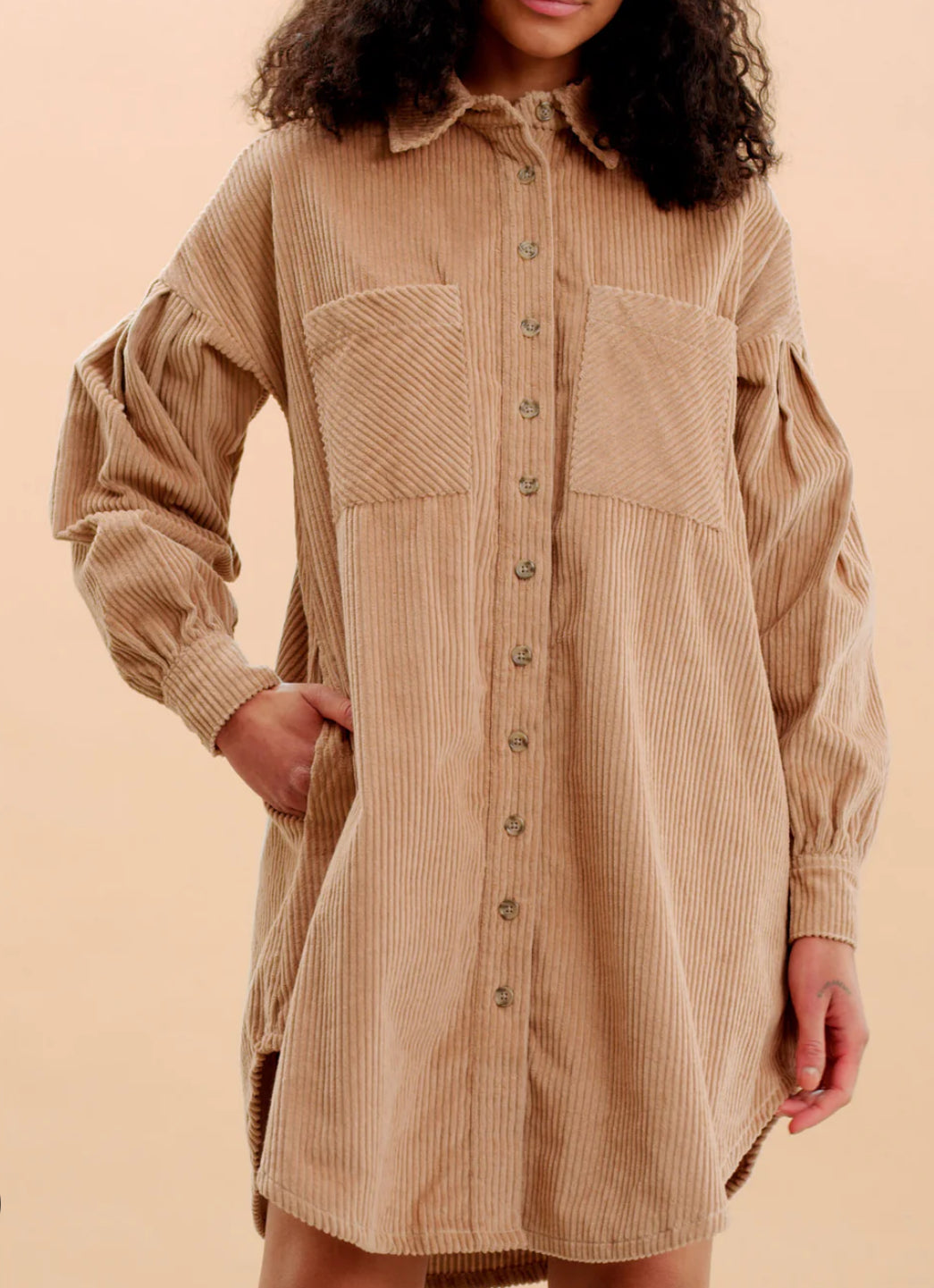 byTiMo Corduroy Shirt Dress