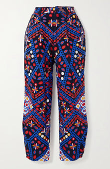 Farm Rio Embroidered Corduroy Pants