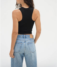 LNA Detra Ribbed Tank - Black