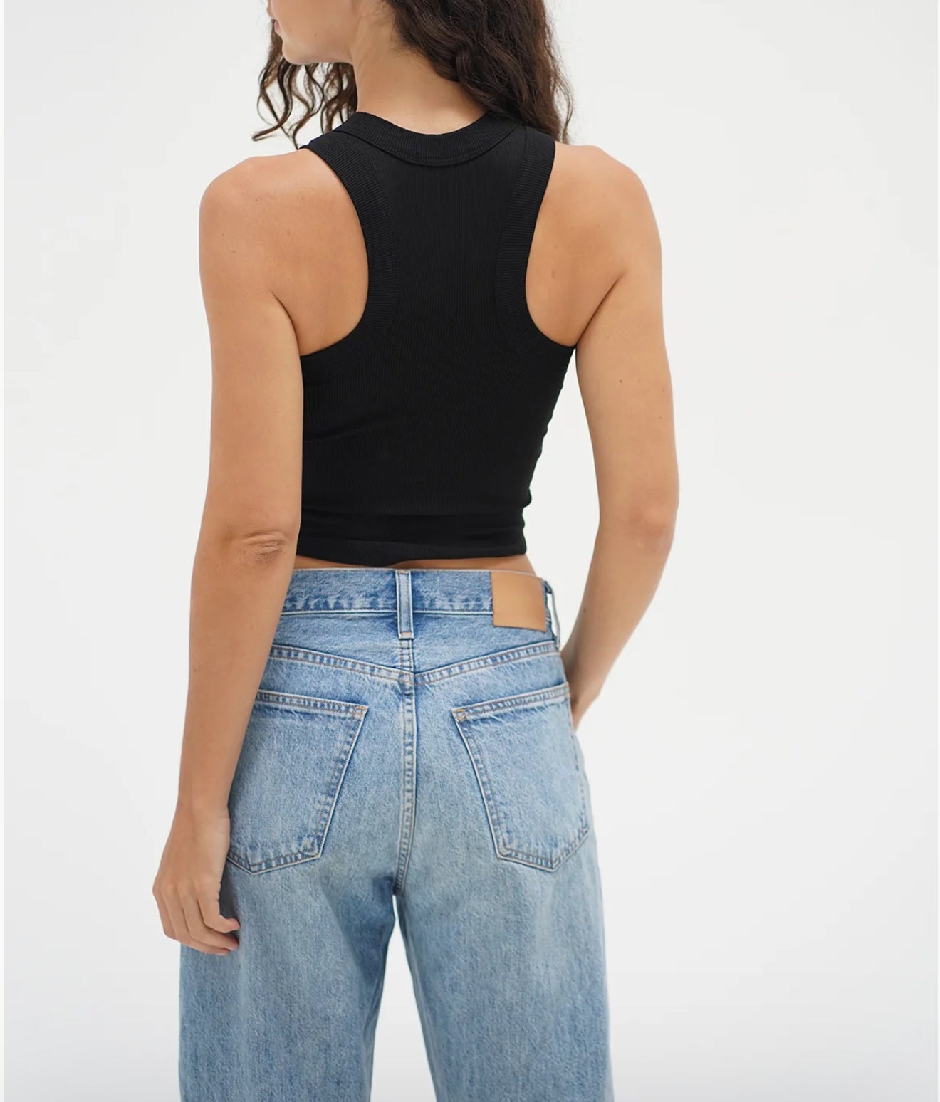 LNA Detra Ribbed Tank - Black