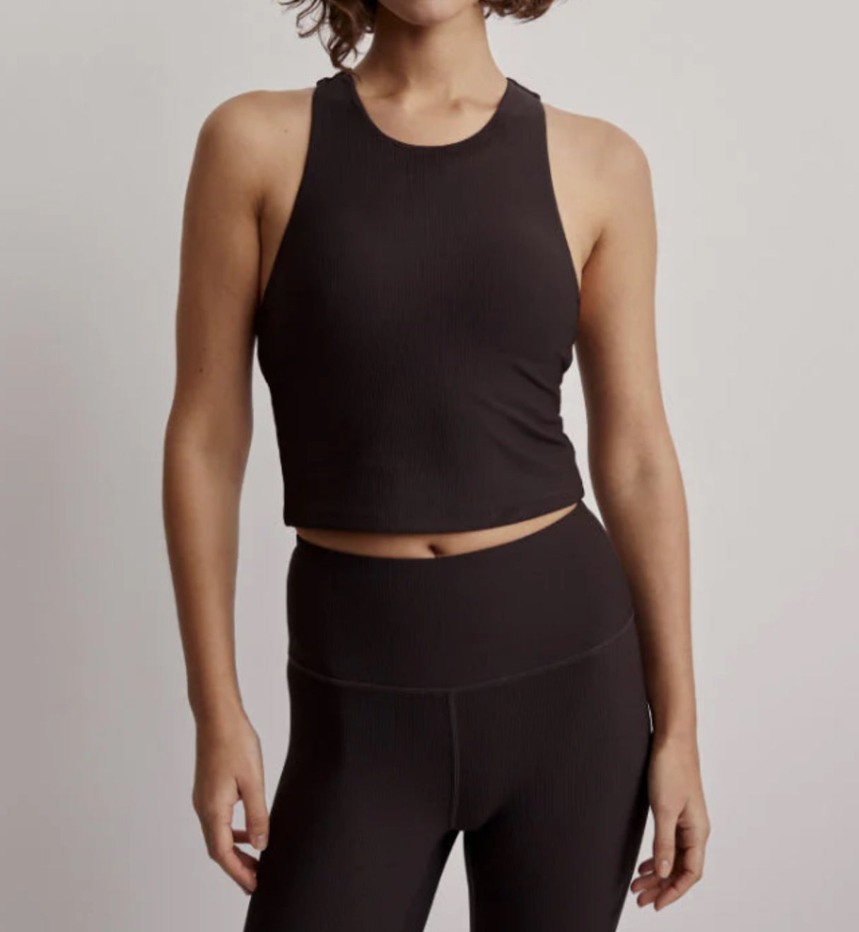 Varley Lets Move Rib Kempton Bra - Chocolate Torte