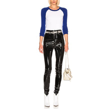 Enza Costa Bracelet Sleeve Baseball Crew - White/Blue