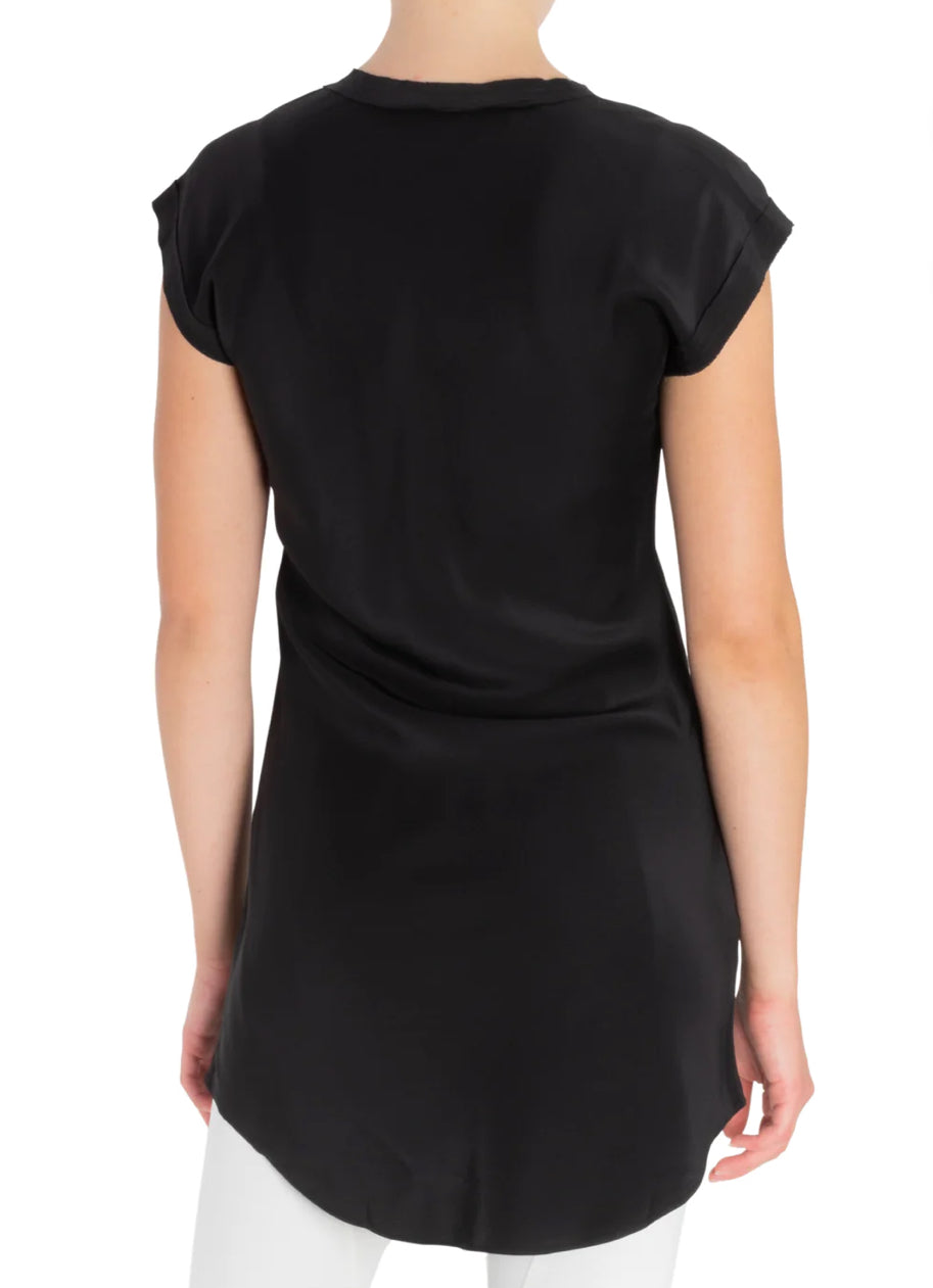 Elaine Kim Silk Rina Bias Tunic - Black