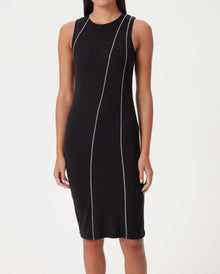Goldie LeWinter Lilian Ribbed Dress - Black