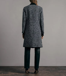 rag & bone Wooster Wool Blend Coat - Black/White