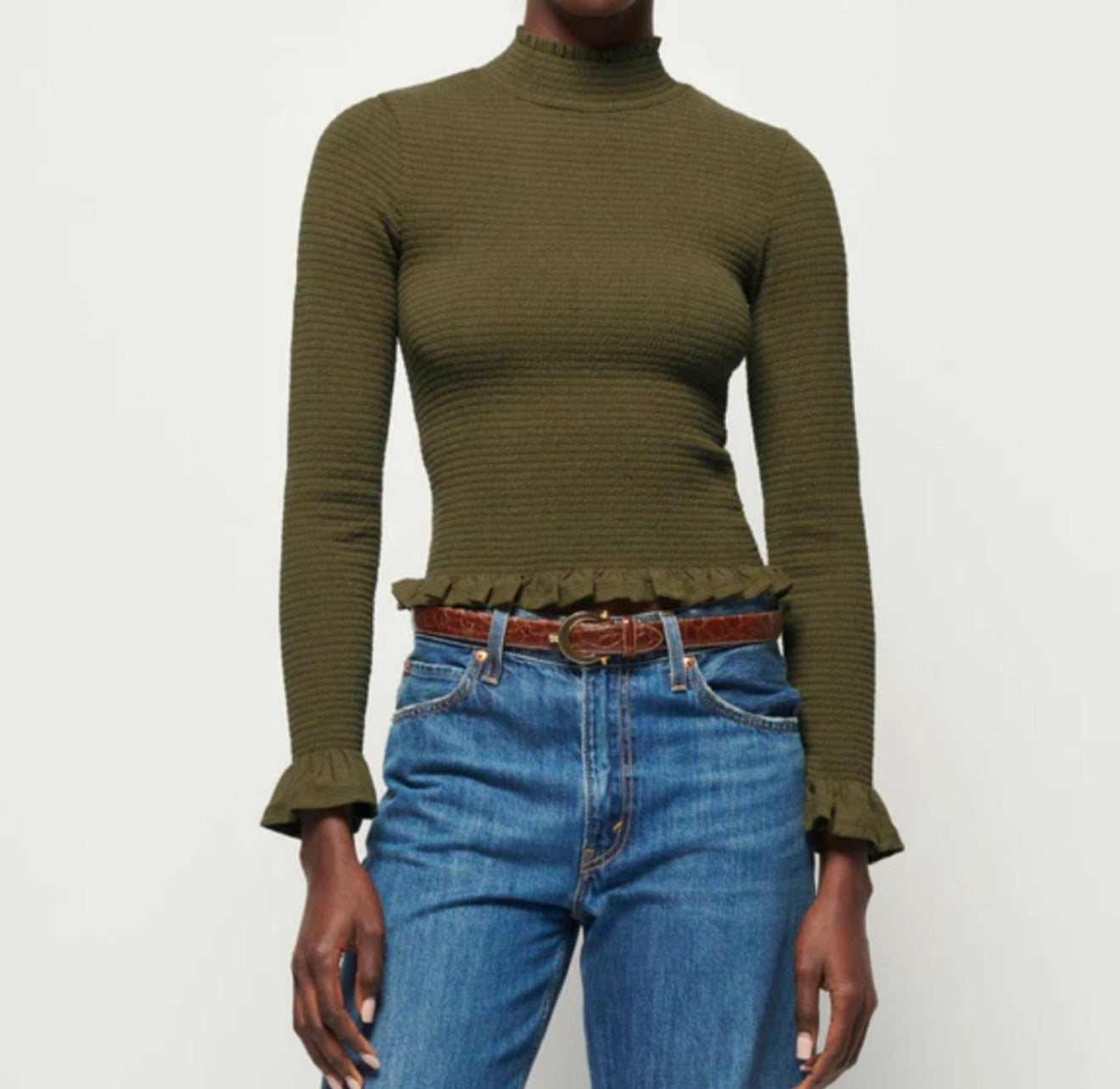 Nation Ltd Yael Open Back Turtleneck - Ozark