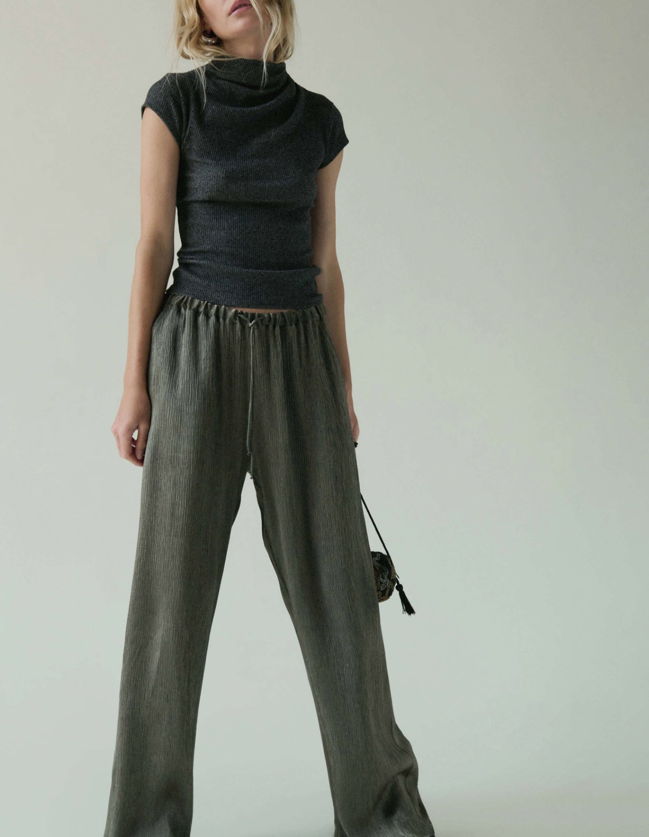 Nation Ltd Paloma Pants - Graphite Foil
