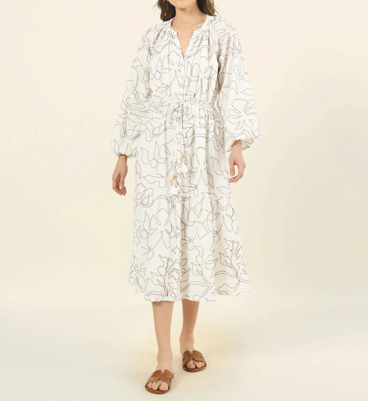 Omika Emerson Midi Dress - Uma Coconut