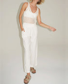 LNA Mavi Open Knit Tank - Ivory