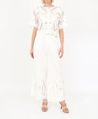 Christy Lynn Dylan Pant - Blanc Embroidery