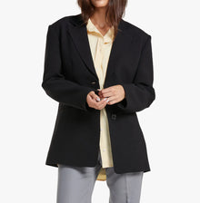 Shona Joy Irena Oversized Tailored Blazer - Black