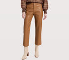 LNA Rune Faux Leather Pants - Toffee
