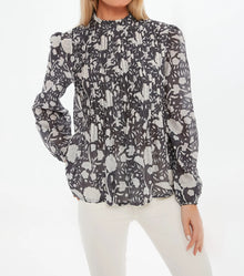 Oliphant Pintuck Blouse - Slate Mulberry