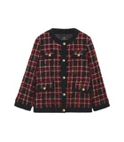 Anine Bing Cherry Plaid Lydia Jacket