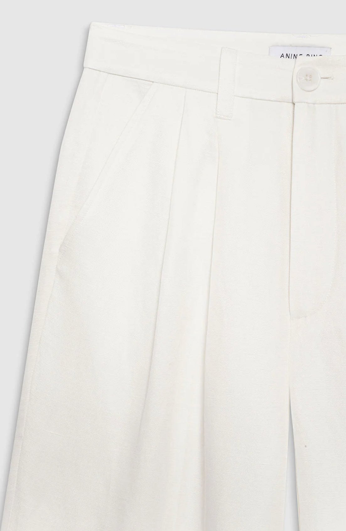 Anine Bing Carrie Linen Trousers - White