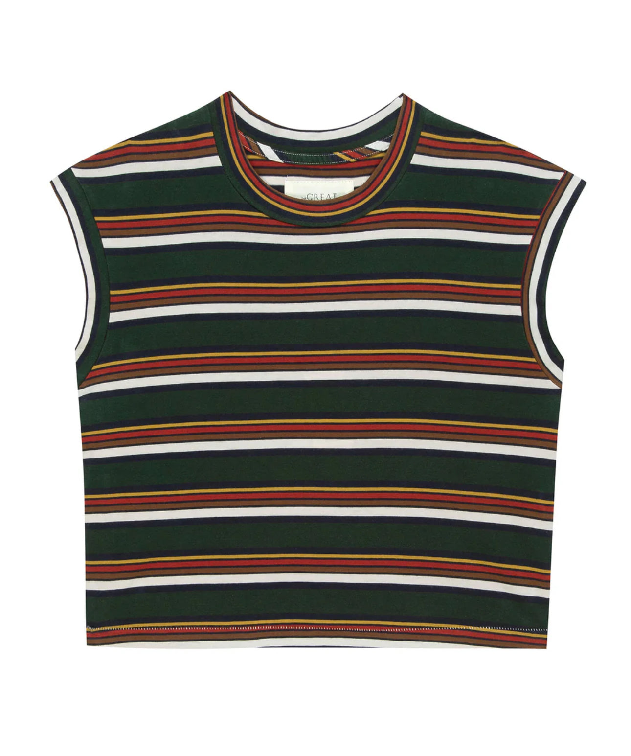 The Great. The Square Tee - Boardwalk Stripe