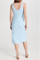 Amanda Uprichard Clarisse Linen Dress - Powder Blue