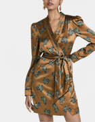 Saloni Bibi Piped Dress - Gold Bows