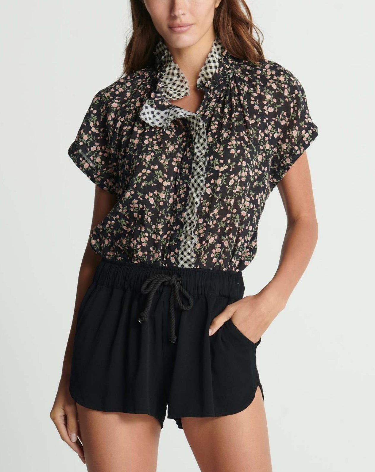 sundays Leah Shirt - Floral Gingham