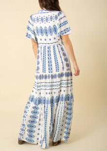 Hale Bob Hania Button Maxi Dress - Blue