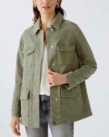 Oui Faux Field Jacket - Dusty Olive