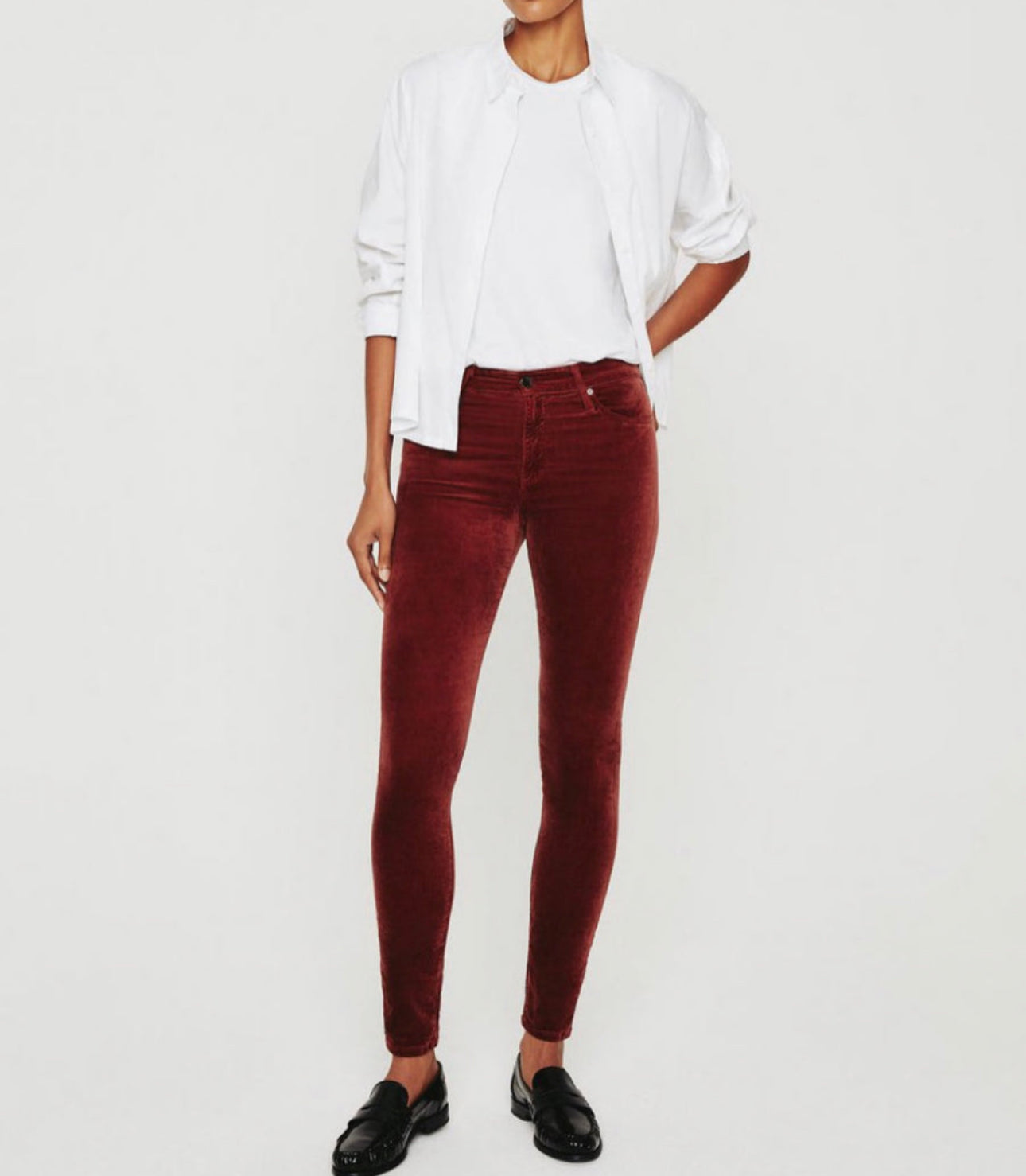 AG Jeans Farrah Skinny - Dark Sangria