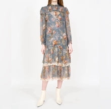 Christy Lynn Gianna Dress - Blue Brocade