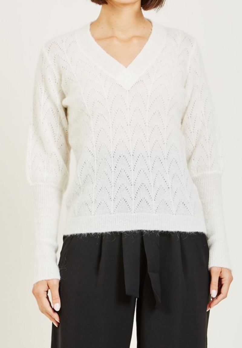 Just Female Teri Knit Sweater - Ivory