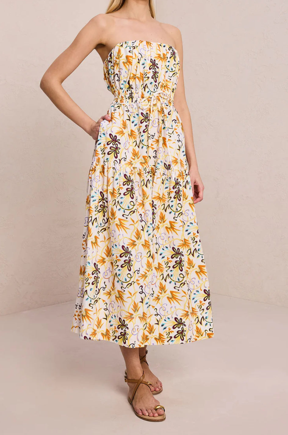 A.L.C. Clark Strapless Midi Dress