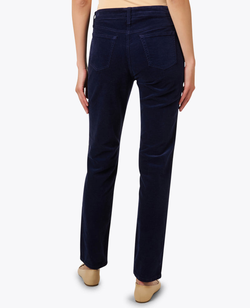 Fabrizio Gianni Corduroy Straight Leg Pant - Navy