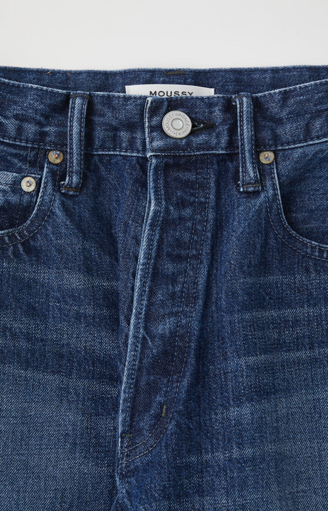 Moussy Vintage Capac Wide Straight - Blue