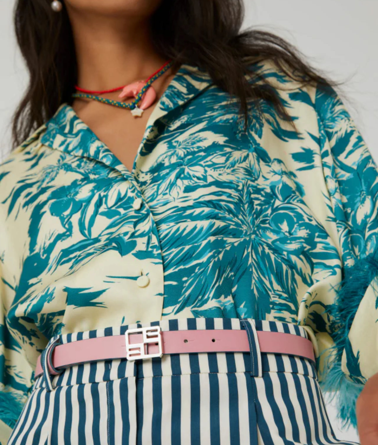 Beatrice b. Hawaii Print Bowling Shirt