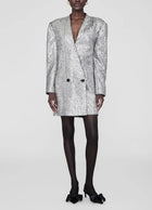 Anine Bing Veneda Mini Dress - Silver Sequin