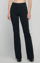 Hidden Jeans Happi Jet Black 33" Inseam Raw Hem Flare