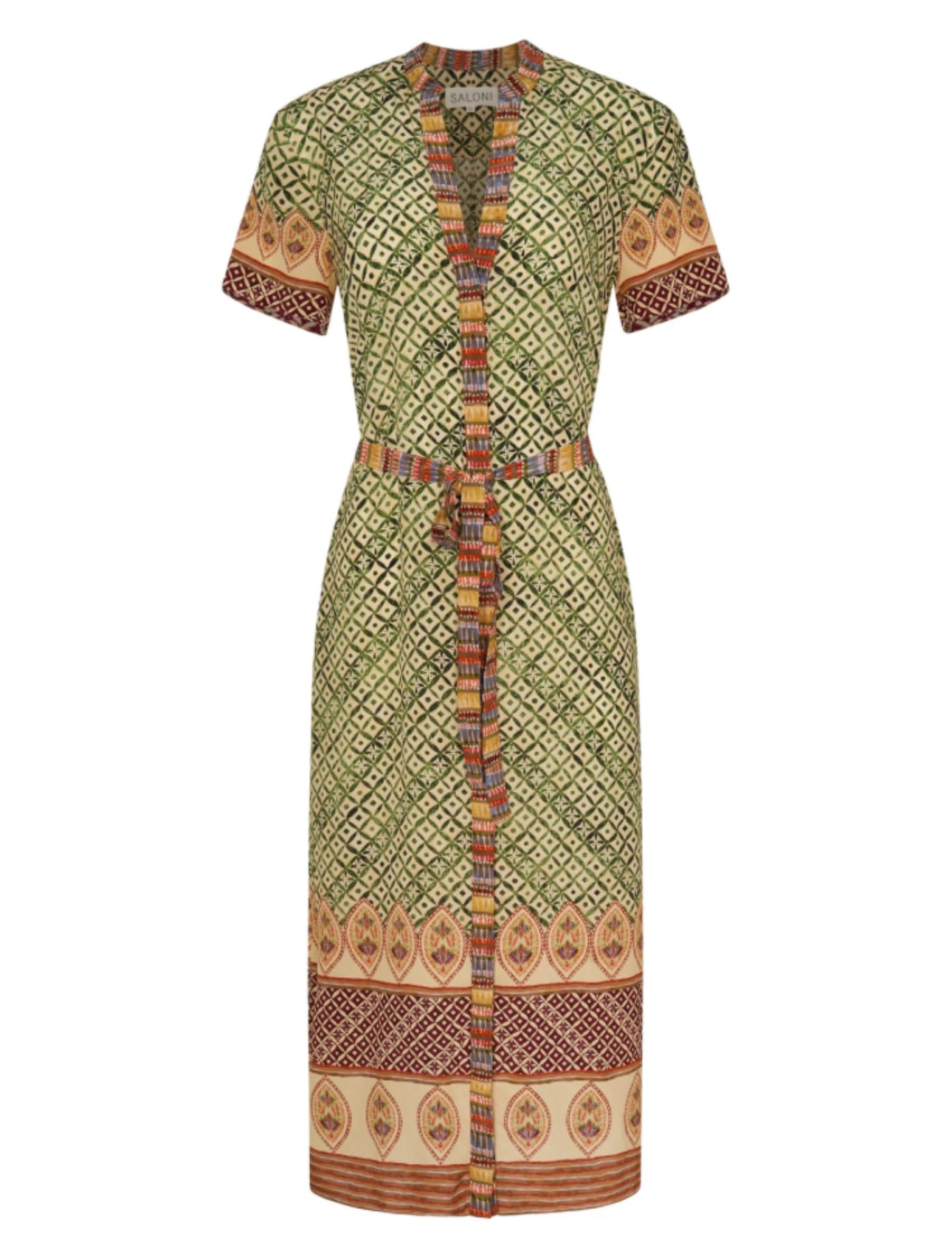 Saloni Vicki Dress - Myrtle Mosaic