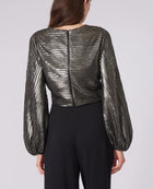 Gilner Farrar Pace Blouse - Metallic Space Print