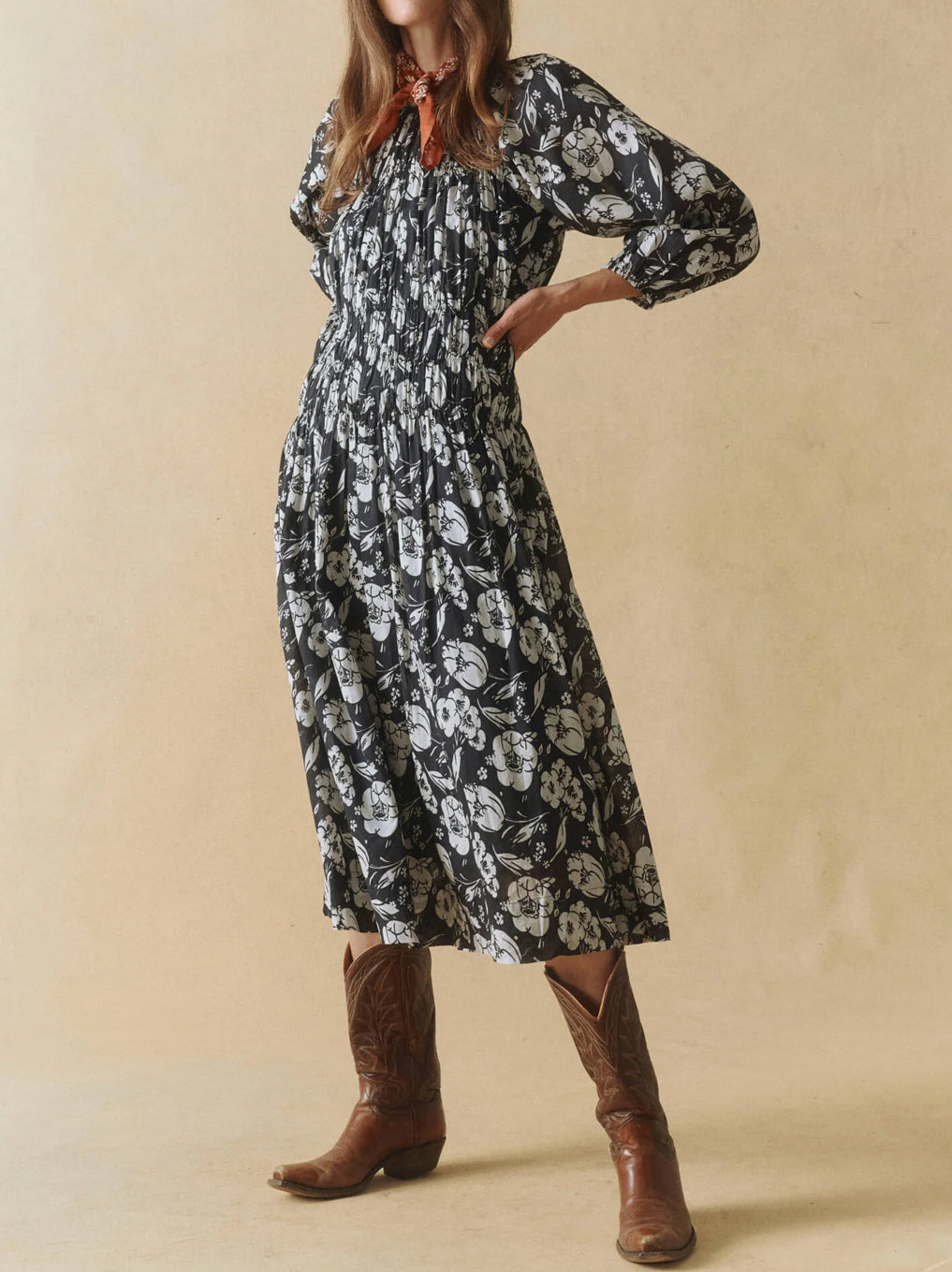 The Great. The Cobblestone Dress - Navy Whisper Floral