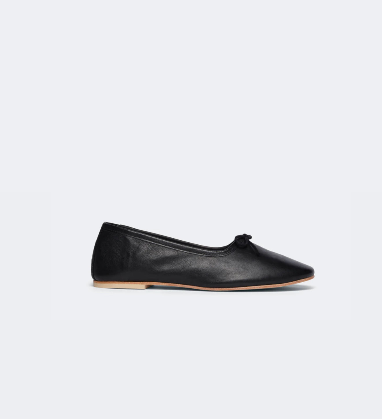 Frēda Salvador Roma Ballet Flat - Black Vegetable Calf