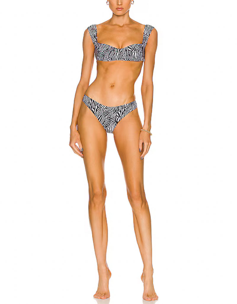 TROPIC OF C Curve Bikini Bottom - Zebra