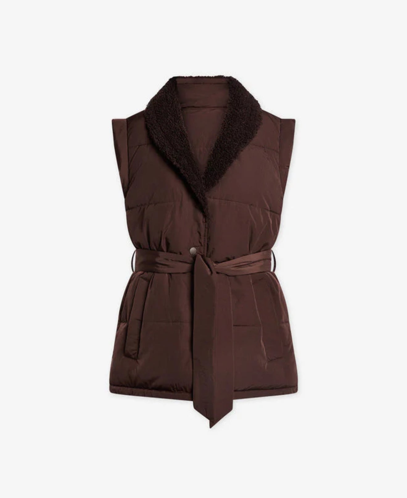 Varley Lanville Reversible Gilet - Chestnut/Coffee Bean