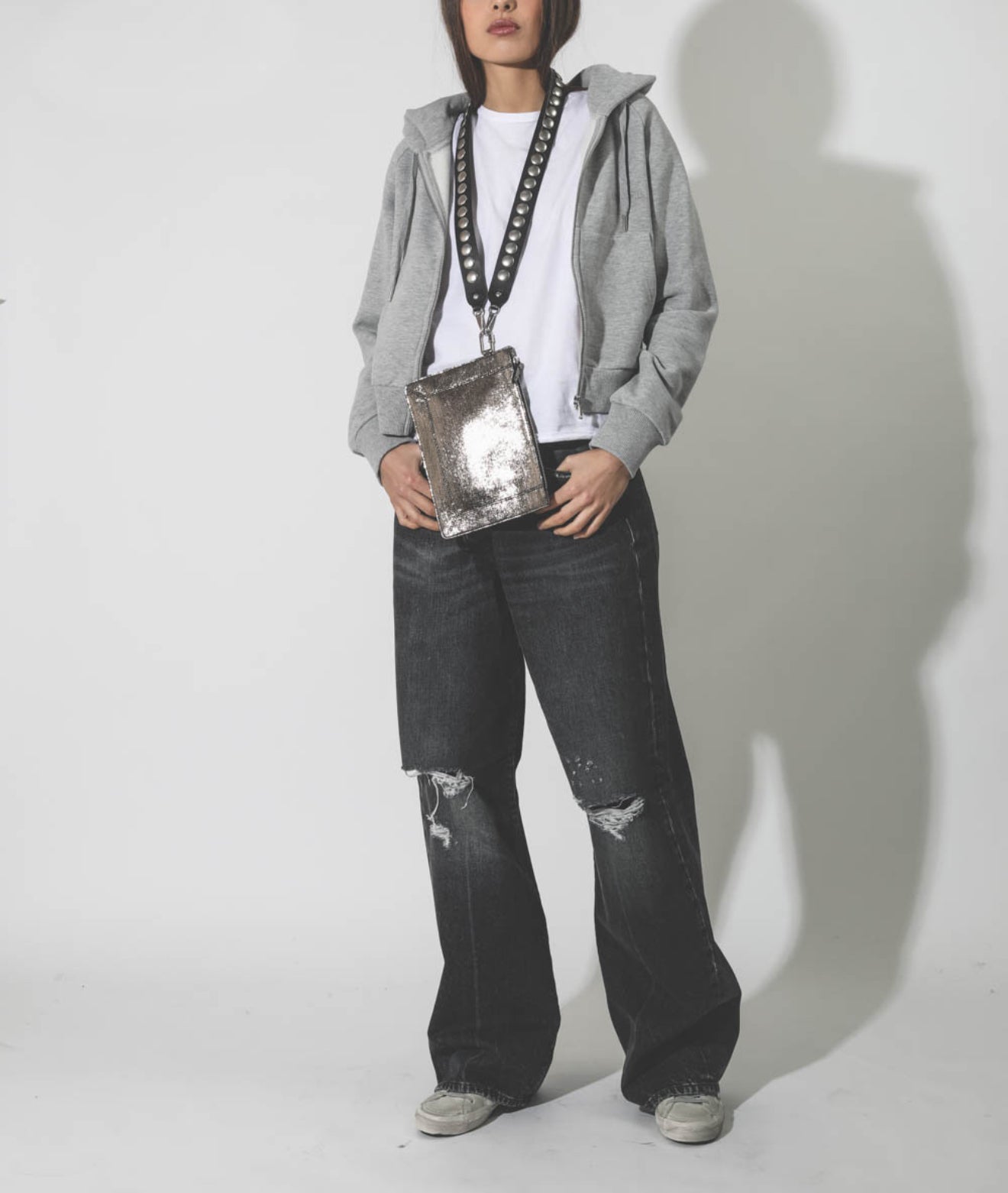 Ragdoll LA Cropped Hoodie W/Zip – Heather Grey