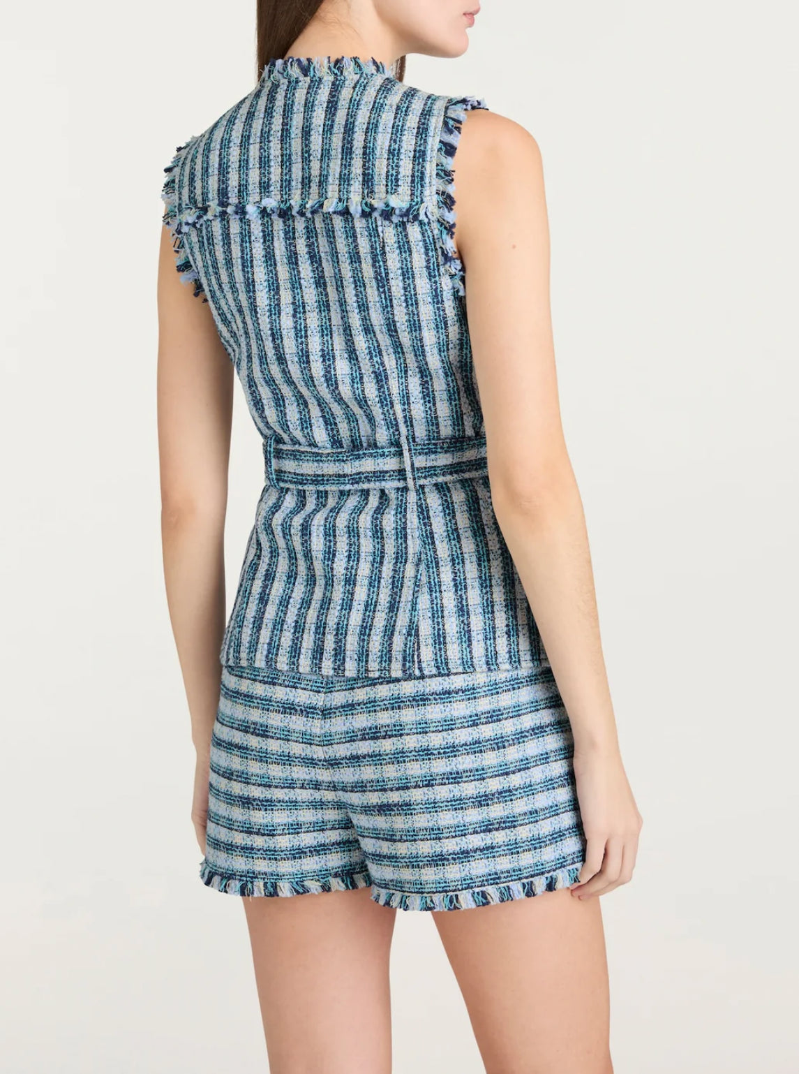Cinq à Sept Matilda Tweed Reenee Vest - Navy Multi