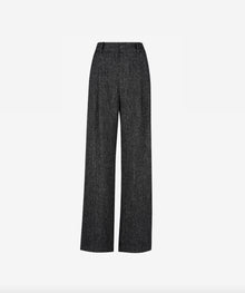 Smythe Pleated Trouser - Black Tweed